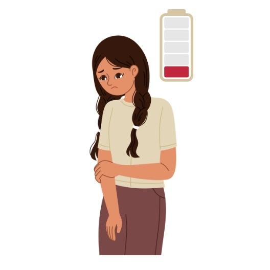 Chronische pijn en vermoeidheid illustratie